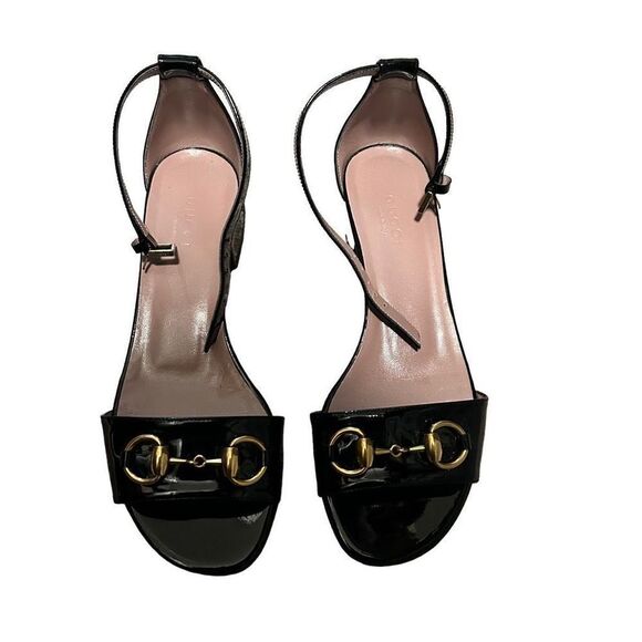 Gucci Leather Horsebit Low Heel Sandals - Picture 2 of 9